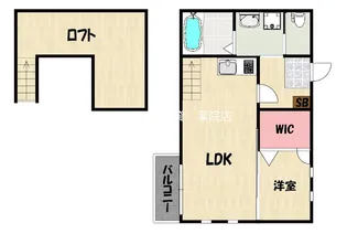 COCO千早【1階】の間取り