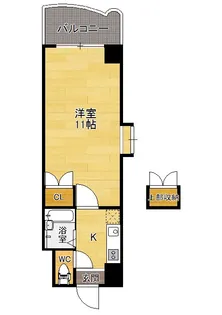 No.31 G-プロジェクト天神【7階】の間取り