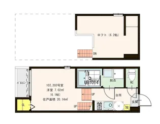 スローハイツ南大橋【2階】の間取り