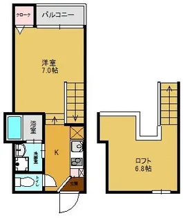 シャレオ香椎【2階】の間取り