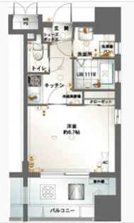 サヴォイテンジンクォーター【2階】の間取り