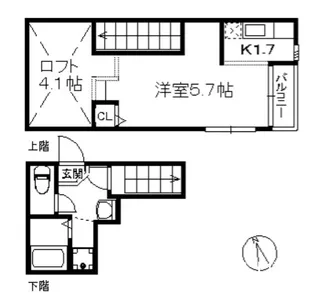 ポラリス西新【2階】の間取り