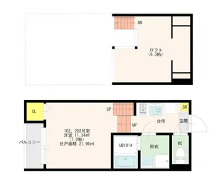 アメティスタ福大前【2階】の間取り