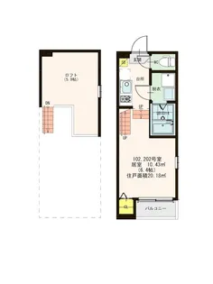 ハーモニーテラス千早【2階】の間取り