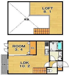 クレオ博多南参番館【1階】の間取り