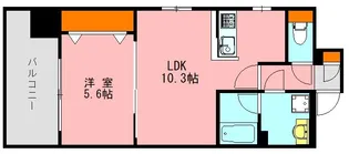 アソシアグロッツォタイムズ・スイート博多【10階】の間取り