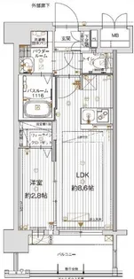 グランフォーレ大橋プレミア【6階】の間取り