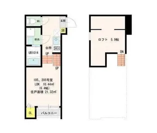 クレール・a・箱崎【1階】の間取り