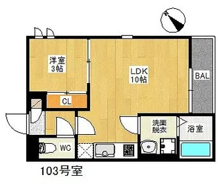 GRANDTIC HAKOZAKI【1階】の間取り