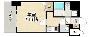 サヴォイ 箱崎セントリシティ【6階】の間取り