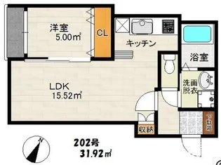 セジュール壱番館【2階】の間取り