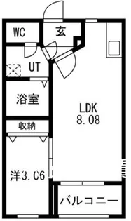 ソルヴェール馬出【4階】の間取り