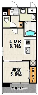 アストラル東比恵【6階】の間取り