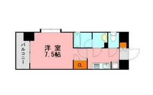 ピュアドームエルクオーレ箱崎【2階】の間取り