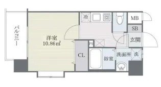 S-FORT姪浜【6階】の間取り