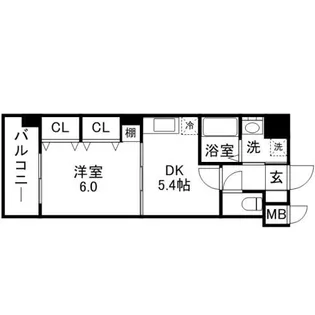 グロースメゾン博多山王【6階】の間取り