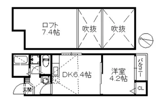 ポラリス周船寺壱番館【2階】の間取り