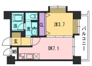 コンダクト福岡東【9階】の間取り