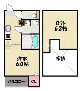 サンソレイユ【2階】の間取り