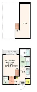 Gardenアズサ【2階】の間取り