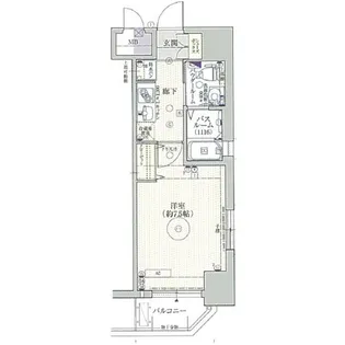 エステムコート博多駅前アヴェール【8階】の間取り