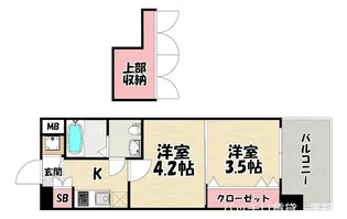 No.60 V-TOWER天神【20階】の間取り