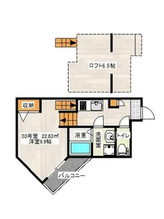 トゥジュール美野島【1階】の間取り