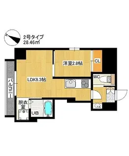 ADORE 六本松【5階】の間取り