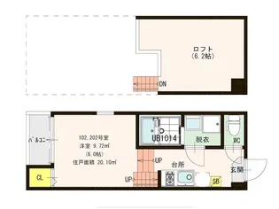 ハーモニーテラス井尻II【1階】の間取り