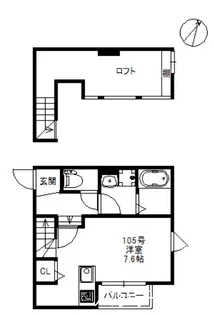 メゾネットAPⅡ【2階】の間取り