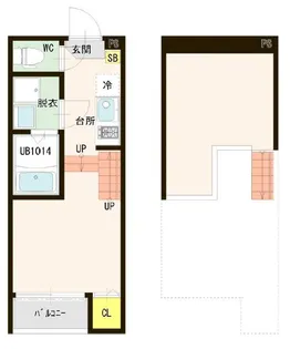 ラシュレ香椎【1階】の間取り