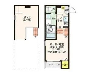 パルビアーレ笹原【1階】の間取り