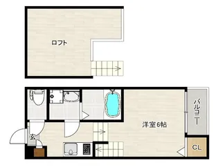 エトワール千早【1階】の間取り