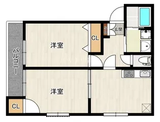 メイグリーンハイツ七隈I【2階】の間取り
