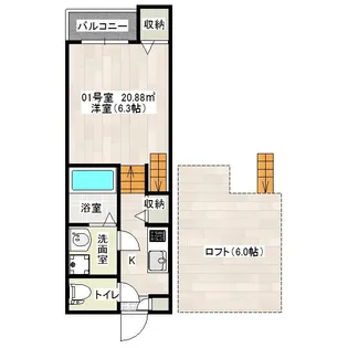 リエート諸岡【1階】の間取り