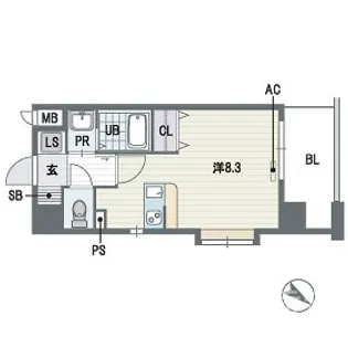 ブランオールA館【2階】の間取り