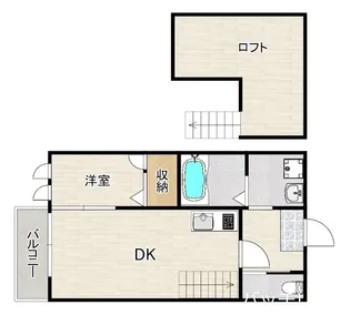 ビータス東比恵【1階】の間取り