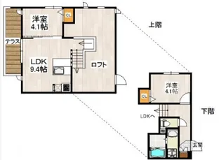 CB和白オーシャンテラス【1階】の間取り