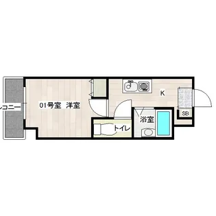 モア・フィールド箱崎II【8階】の間取り