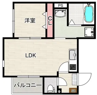 仮)香住ヶ丘二丁目・唐原一丁目コーポ【2階】の間取り