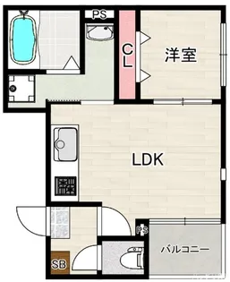 仮)香住ヶ丘二丁目・唐原一丁目コーポ【2階】の間取り