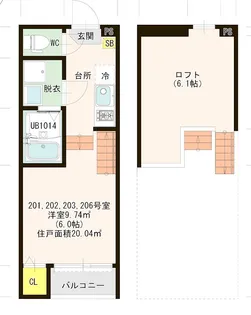 グレイスケイタ 野芥【2階】の間取り