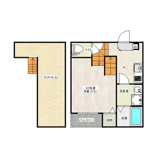 ハイツ人は花【1階】の間取り
