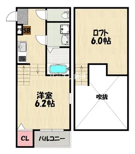 ハーモニーテラス三苫【1階】の間取り