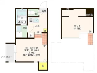 AITレジデンス博多【2階】の間取り