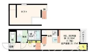 グランドソレーユ吉塚【1階】の間取り