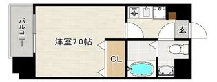 ピュアドームヴィアーレ博多【2階】の間取り