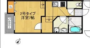 LASPACIO吉塚壱番館【1階】の間取り