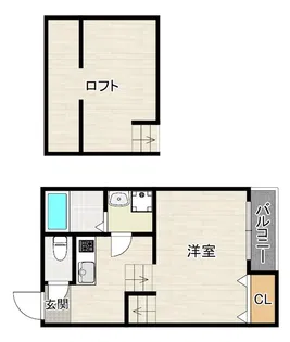 シェンヌ箱崎【1階】の間取り