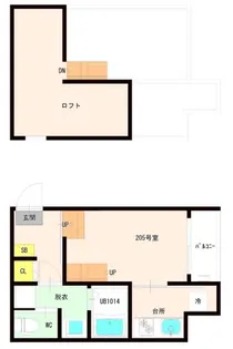 ハーモニーテラス土井【2階】の間取り